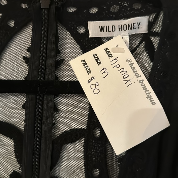 Wild Honey Black Dress - Size M - Picture 2 of 2